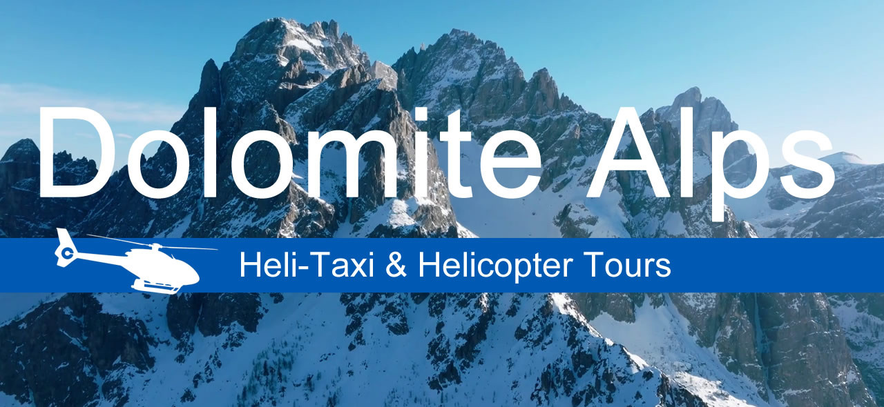 Dolomite Alps - helicopter tours and heli-taxi booking